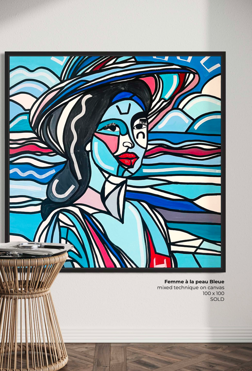 Femme a la peau bleue