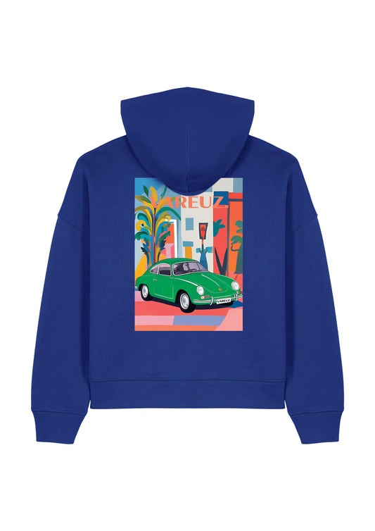 SWEAT CAPUCHE FEMME "PORSCHE VERTE"